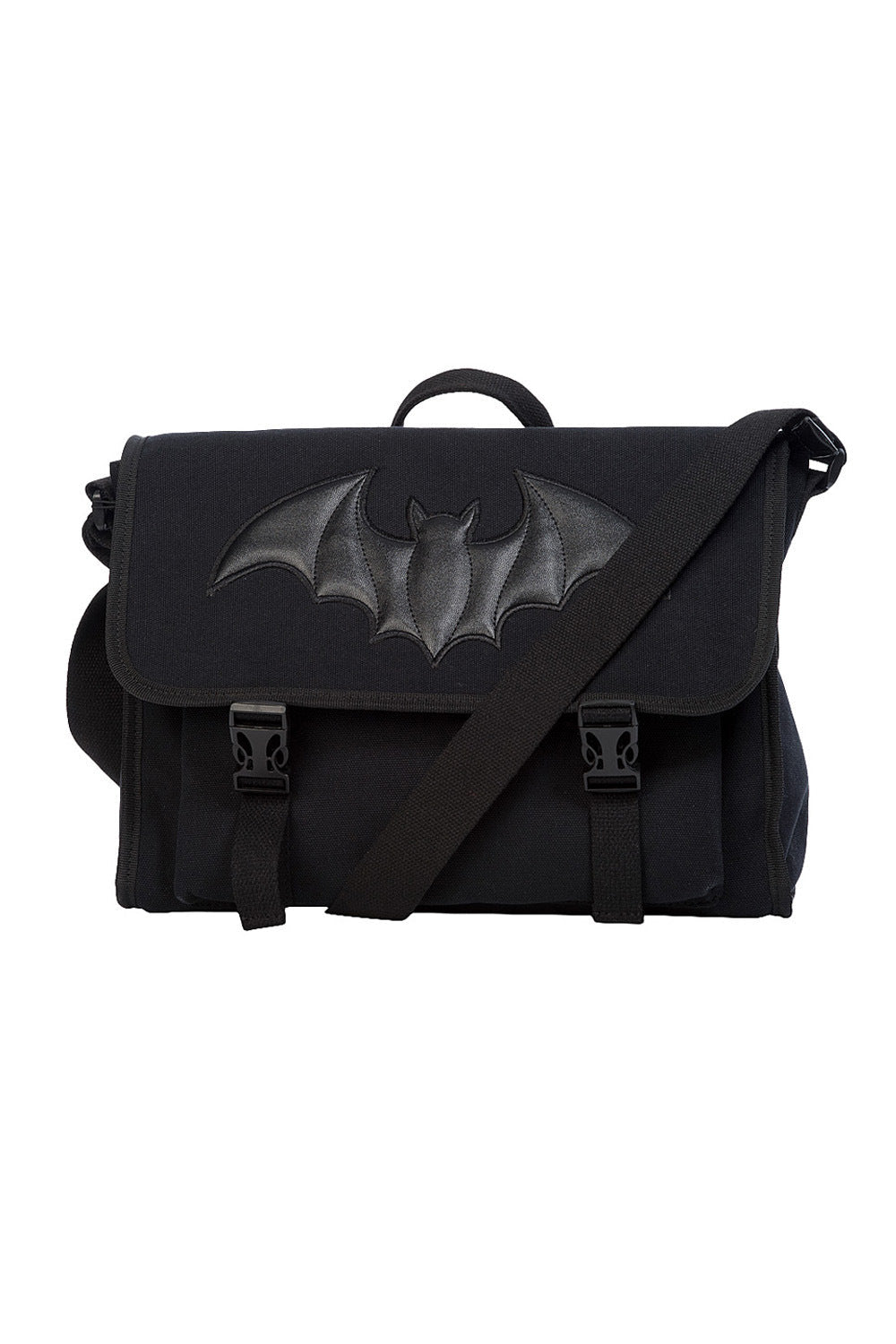 Banned Dragon Frenzy Messenger Bag Black Bat Gothic Shoulder Bag - Rockinredfox