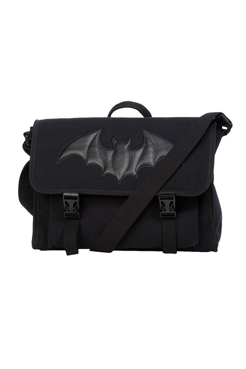 Banned Dragon Frenzy Messenger Bag Black Bat Gothic Shoulder Bag - Rockinredfox
