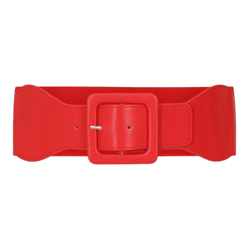 Banned Navy Elasticated Waist Belt Wide Square Buckle - Rockinredfox