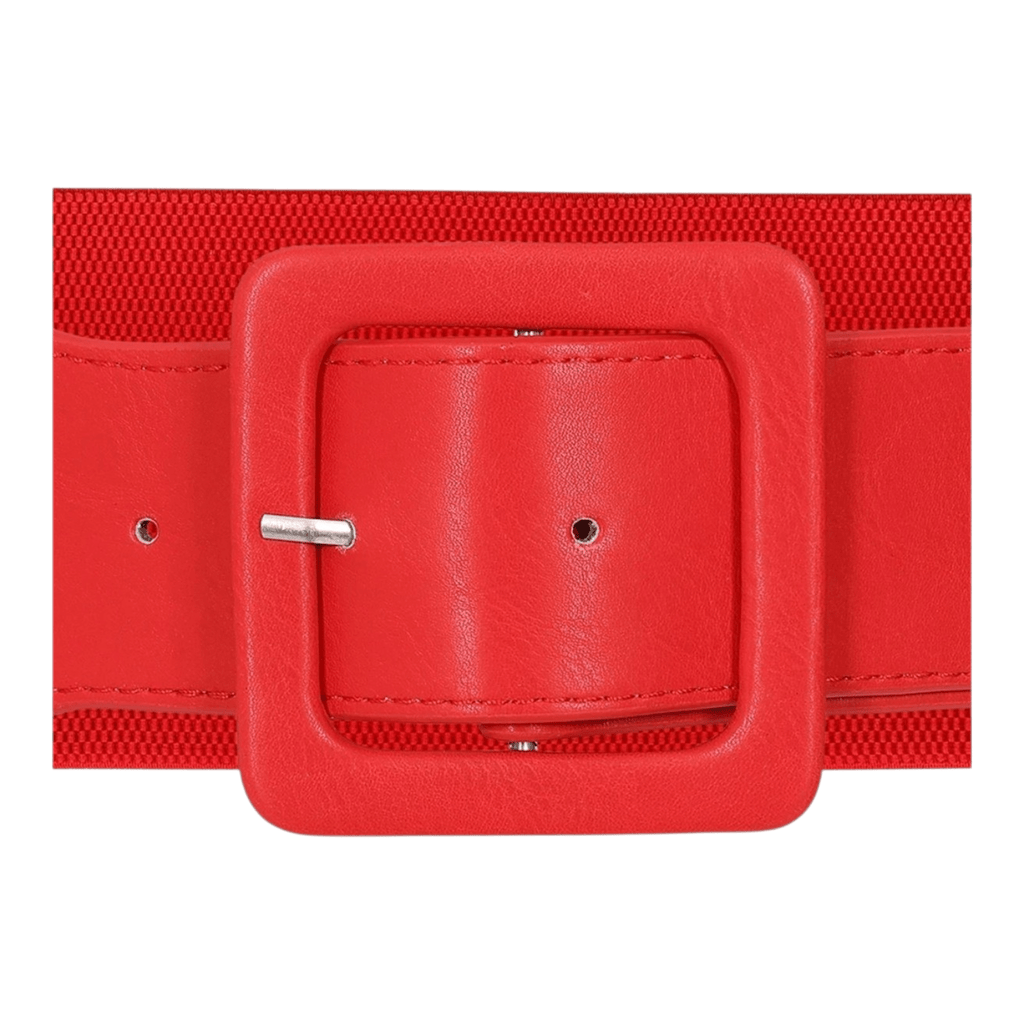 Banned Navy Elasticated Waist Belt Wide Square Buckle - Rockinredfox