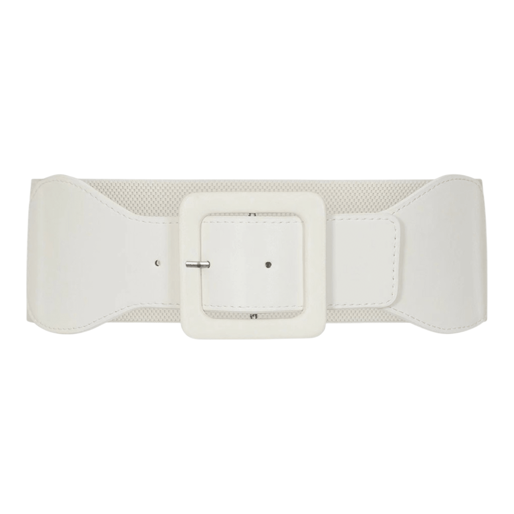Banned Navy Elasticated Waist Belt Wide Square Buckle - Rockinredfox