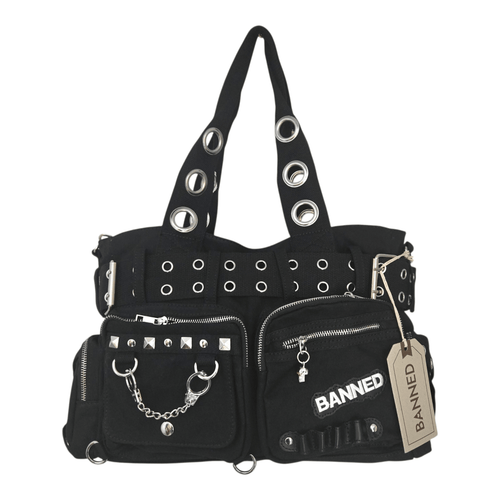 Banned Sweet Revenge Black Handbag - Rockinredfox