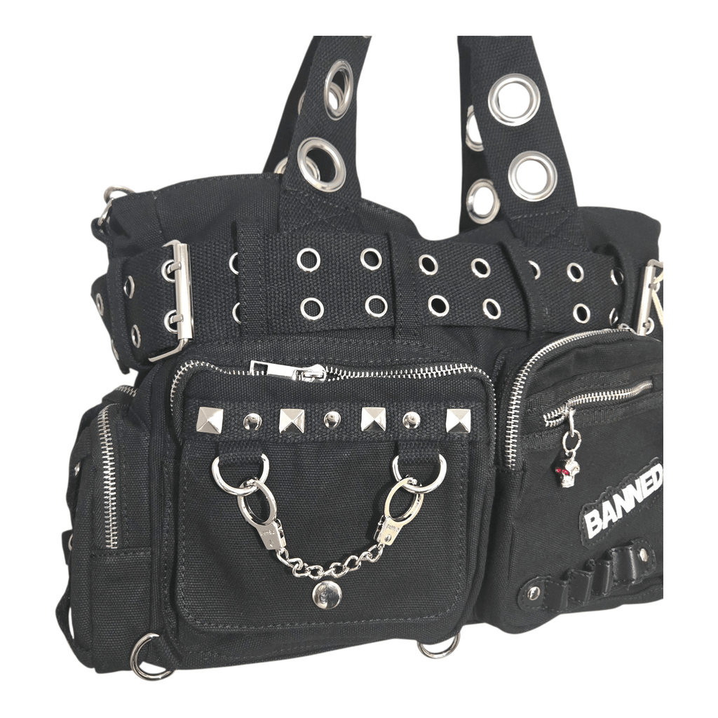 Banned Sweet Revenge Black Handbag - Rockinredfox
