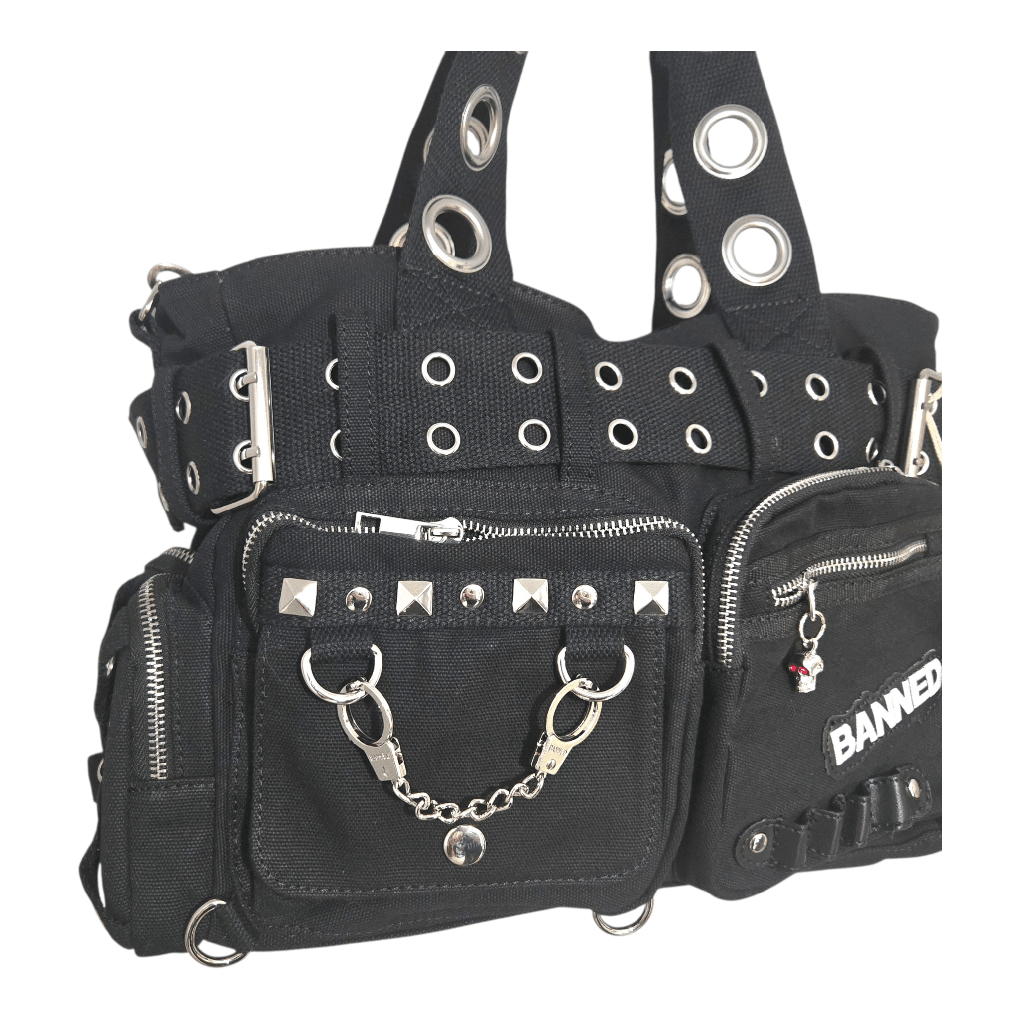 Banned Sweet Revenge Black Handbag - Rockinredfox