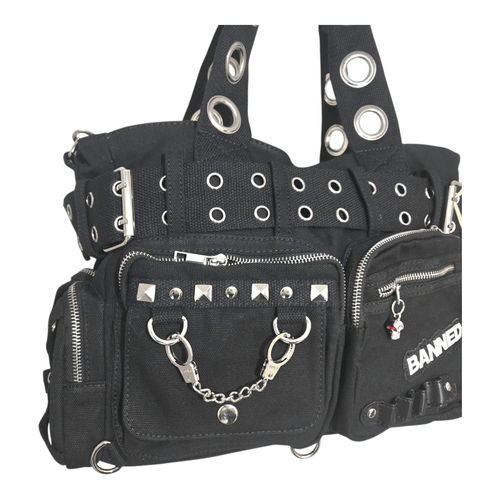 Banned Sweet Revenge Black Handbag - Rockinredfox