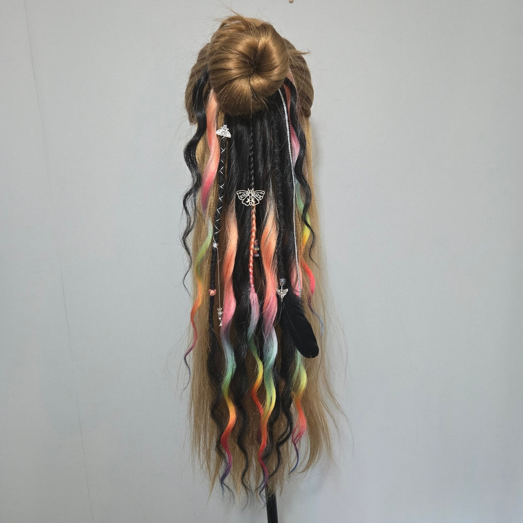 Bifröst Wavy Dread Bobble 24 Inch Synthetic Hair Tie - Rockinredfox