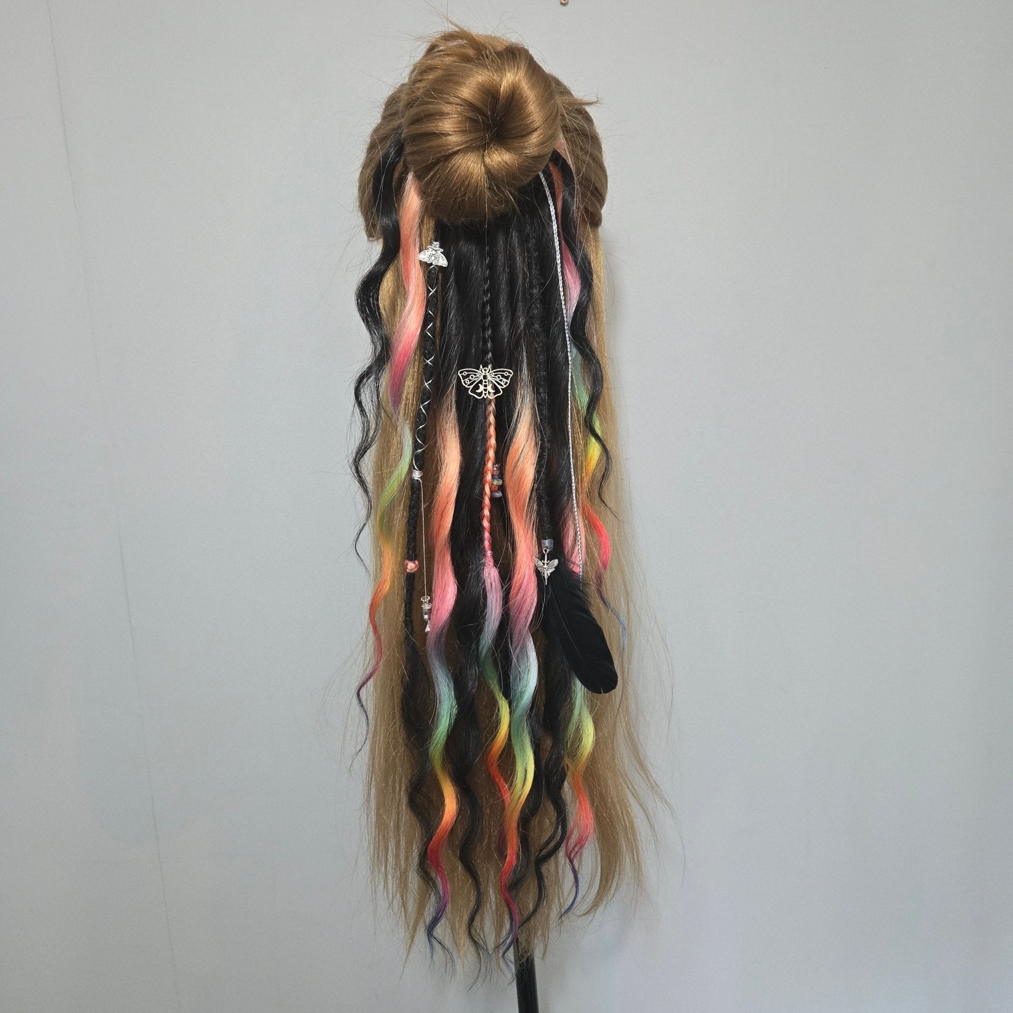 Bifröst Wavy Dread Bobble 24 Inch Synthetic Hair Tie - Rockinredfox