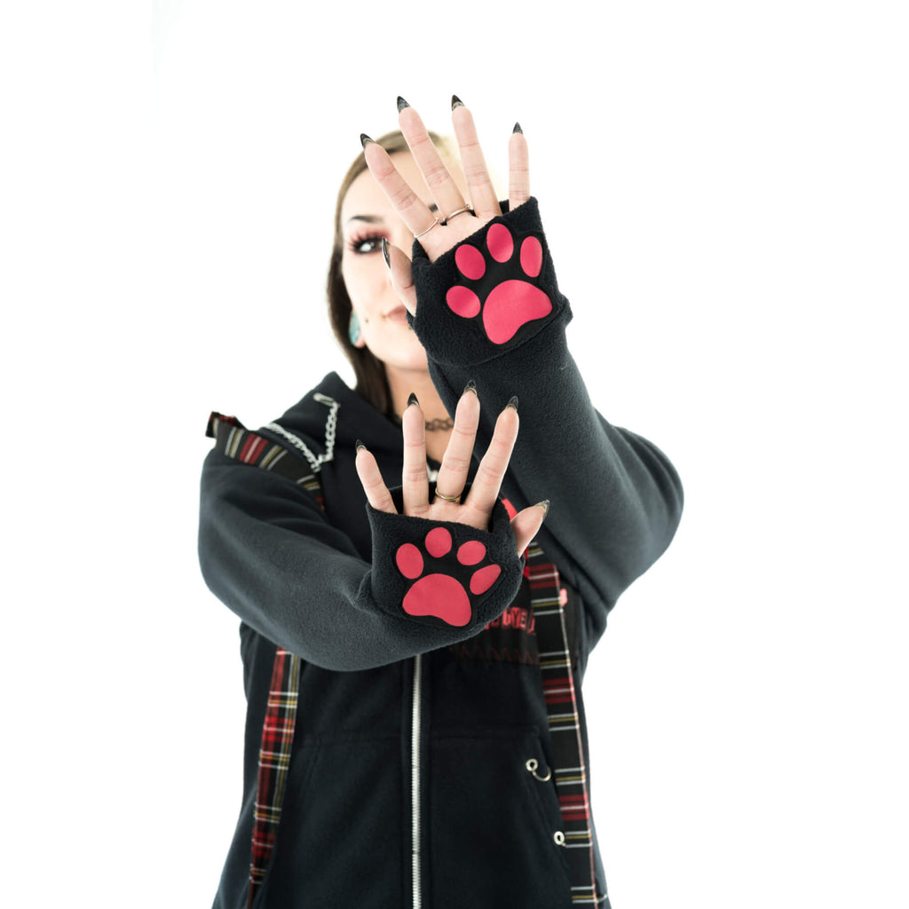 Bye Bye Kitty Trinity Hood – Black Gothic Cat Ear Hoodie | Alternative Zip Hood - Rockinredfox