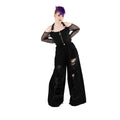 Chemical Black Carrie Jeans Black Wide Leg Ripped Gothic Grunge Alternative Unisex Trousers - Rockinredfox