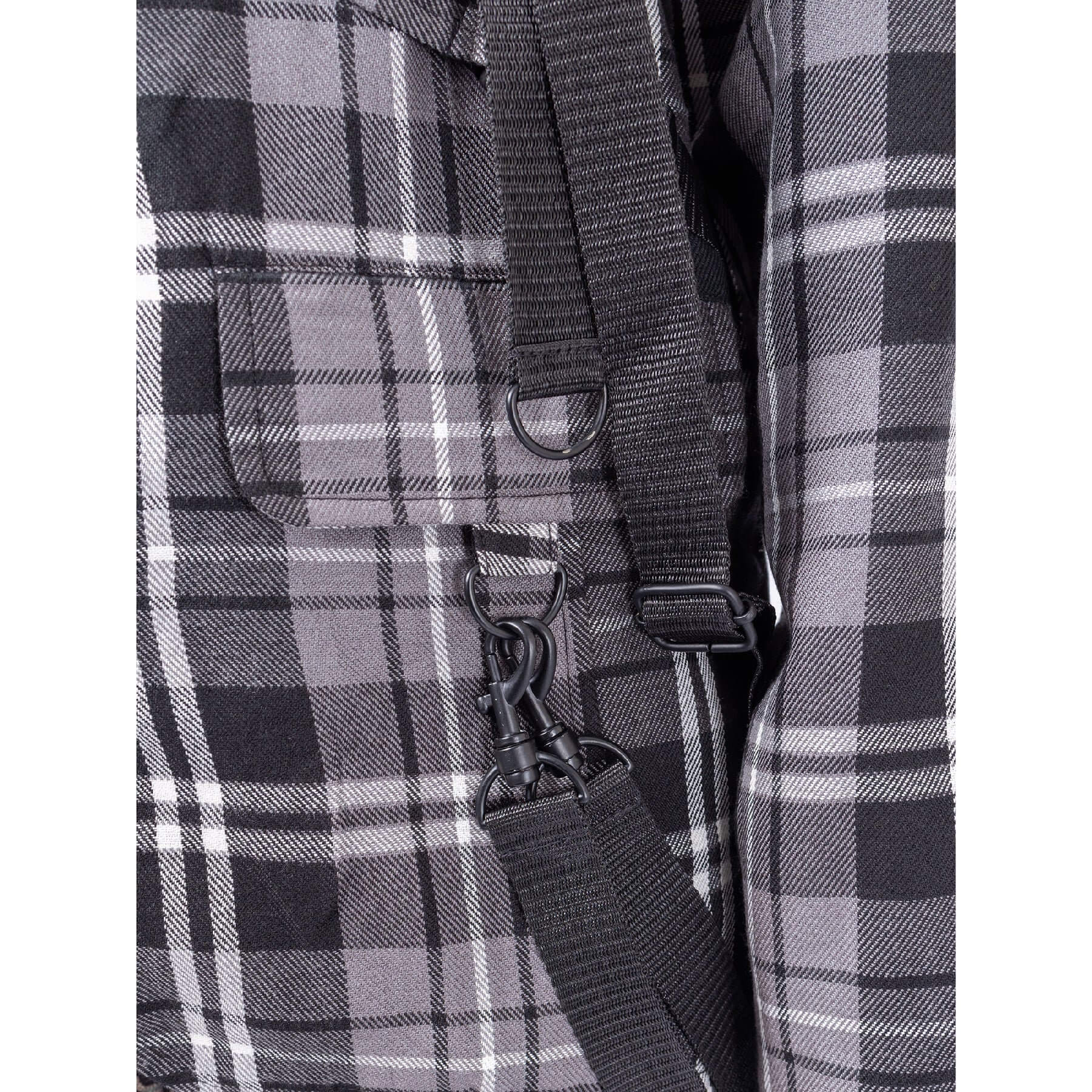 Chemical Black Cordelia Jacket Grey Check Gothic Harness Blazer Punk Grunge Alternative - Rockinredfox