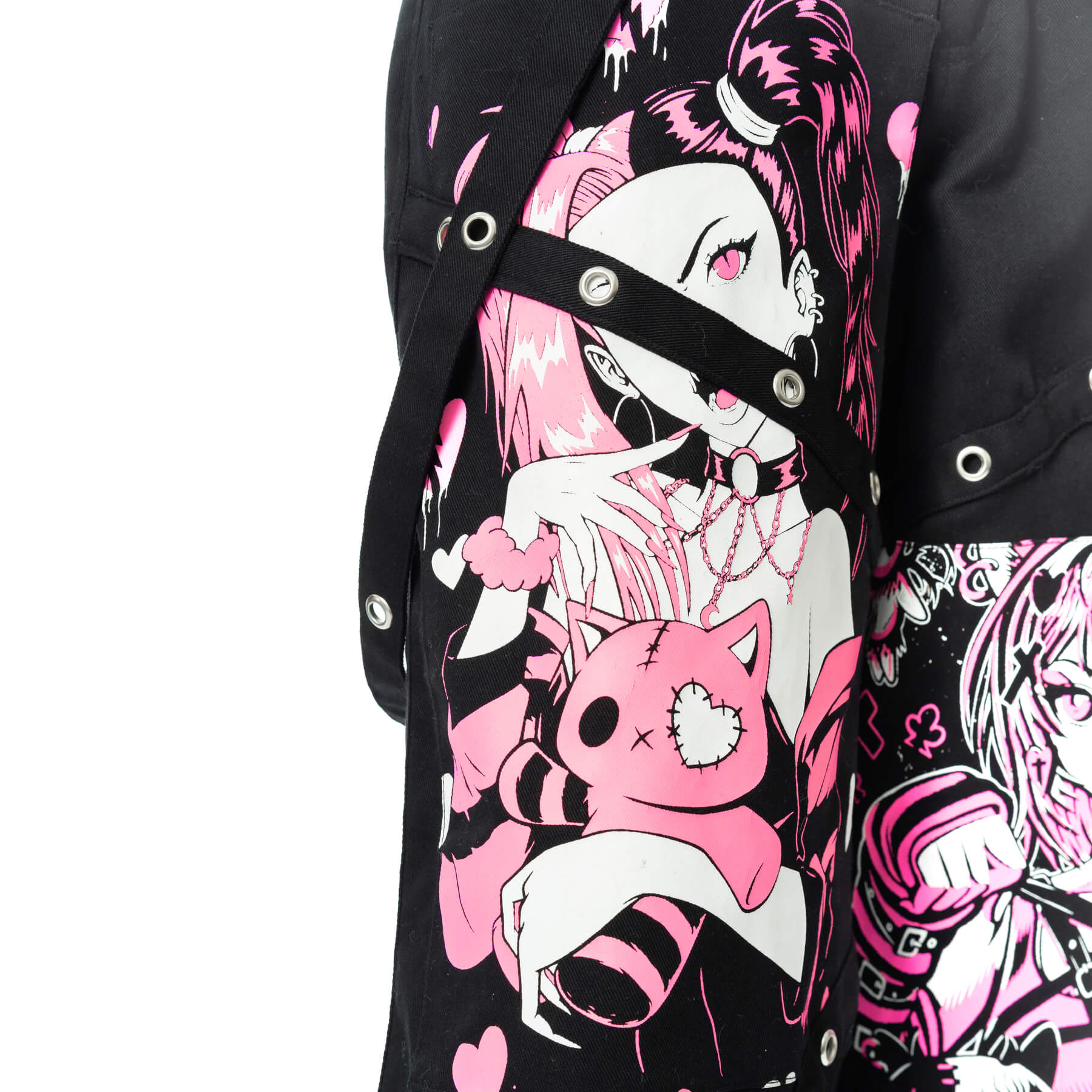 Cupcake Cult Dollhouse Detention Pants Black Kawaii Gothic Wide Leg Trousers - Rockinredfox