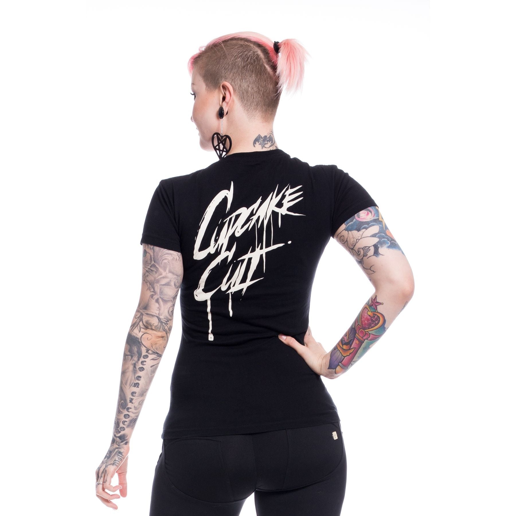 Cupcake Cult Internal Unicorn T-Shirt – Black Gothic Unicorn Graphic Tee | Alternative Punk Top - Rockinredfox