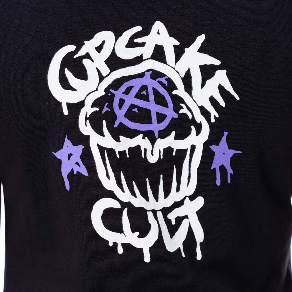 Cupcake Cult LVD Kitty T-Shirt – Black Gothic Cute Cat Tee | Alternative Clothing - Rockinredfox
