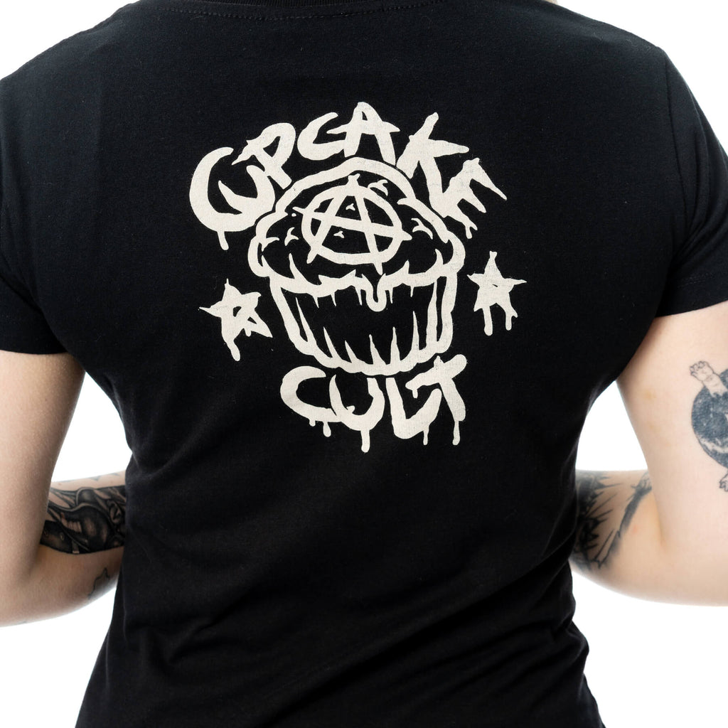 Cupcake Cult Moonlight T Shirt Black Gothic Cat Graphic Alternative Top - Rockinredfox
