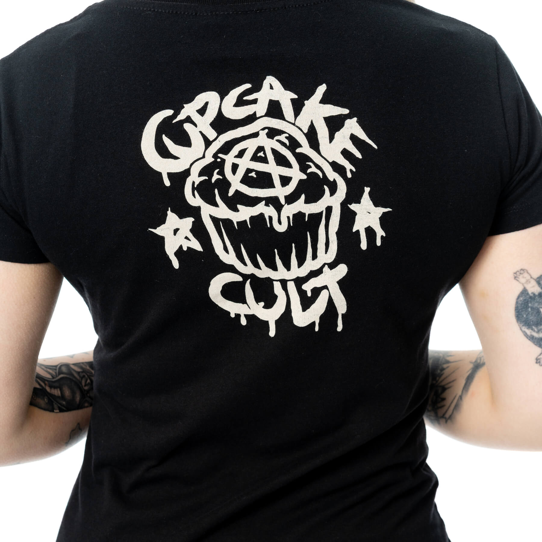 Cupcake Cult Moonlight T Shirt Black Gothic Cat Graphic Alternative Top - Rockinredfox