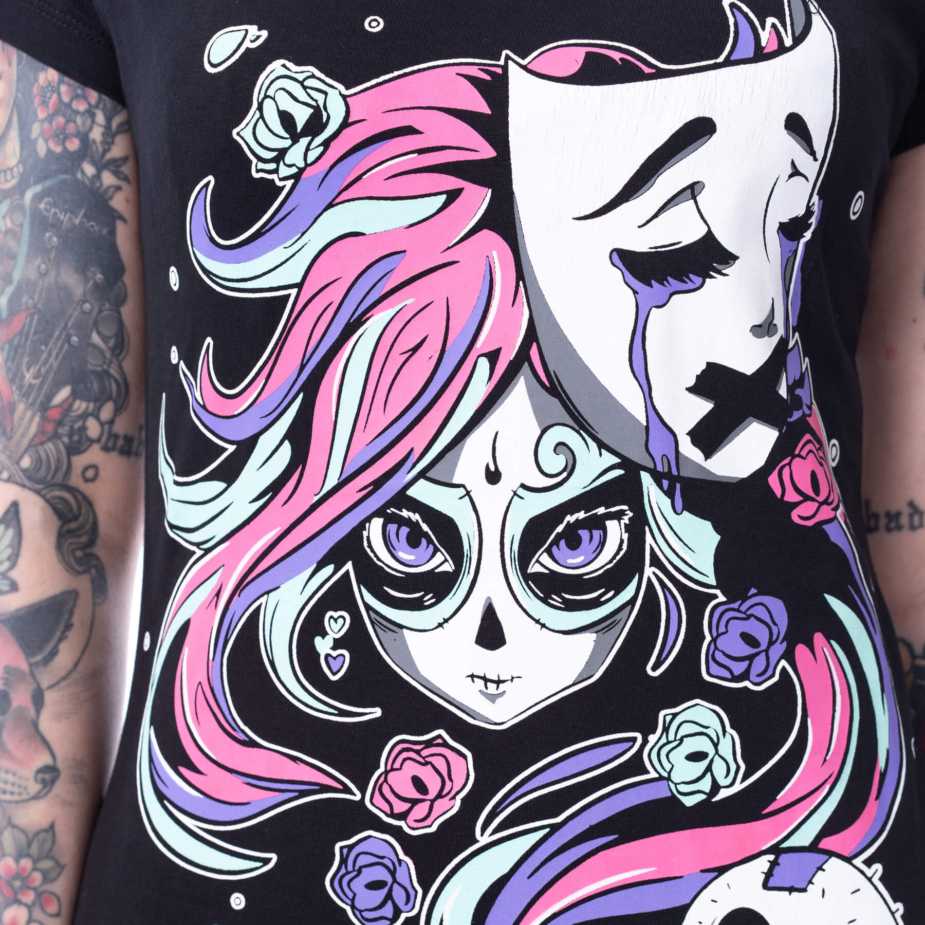 Cupcake Cult Silence Mask T Shirt Black | Gothic Kawaii Graphic Tee | Alternative Clothing | RockinRedFox - Rockinredfox
