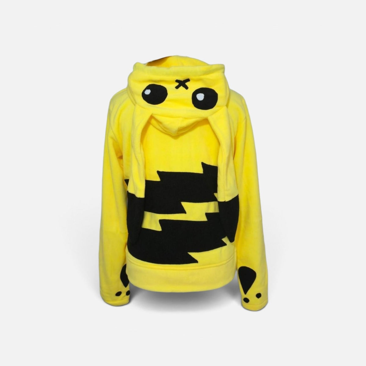 Cupcake Cult Striker yellow long ear zip hoodie back view