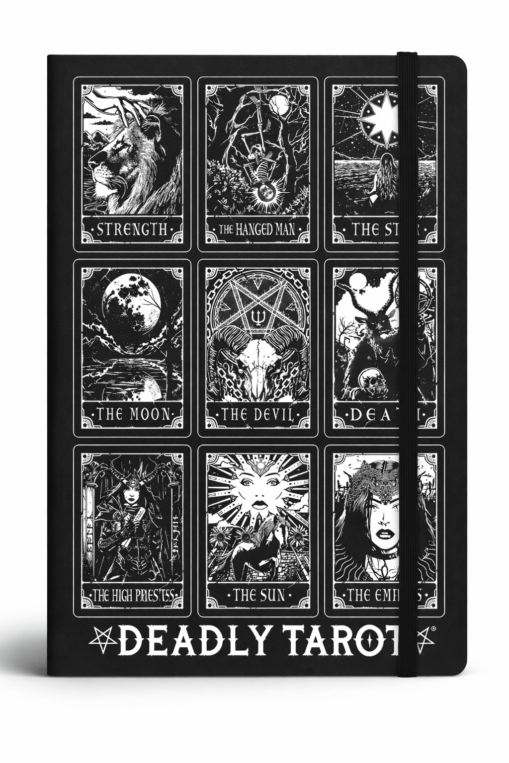 Deadly Tarot Devil Compilation Notebook – Gothic A5 Hard Cover Journal - Rockinredfox