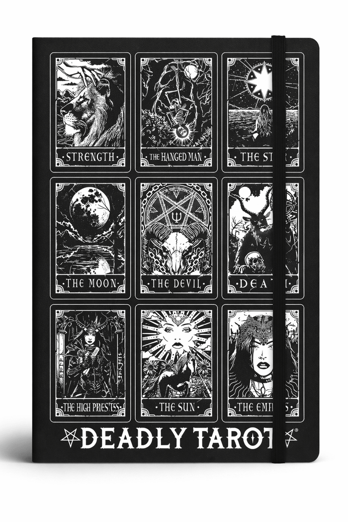 Deadly Tarot Devil Compilation Notebook – Gothic A5 Hard Cover Journal - Rockinredfox