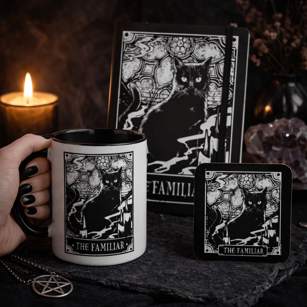 Deadly Tarot The Familiar Gift Set – Mug, Notebook & Coaster - Rockinredfox