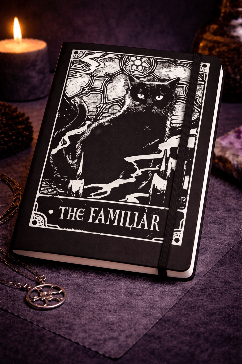 Deadly Tarot The Familiar Notebook – Gothic A5 Hard Cover Journal - Rockinredfox