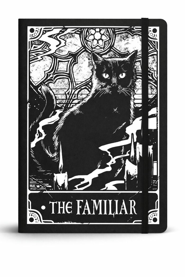 Deadly Tarot The Familiar Notebook – Gothic A5 Hard Cover Journal - Rockinredfox