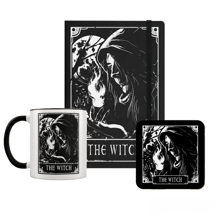Deadly Tarot The Witch Gift Set – Mug, Notebook & Coaster - Rockinredfox