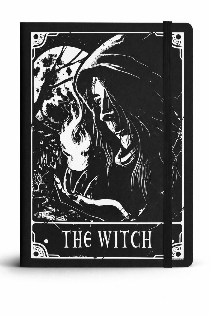 Deadly Tarot The Witch Notebook – Gothic A5 Hard Cover Journal - Rockinredfox