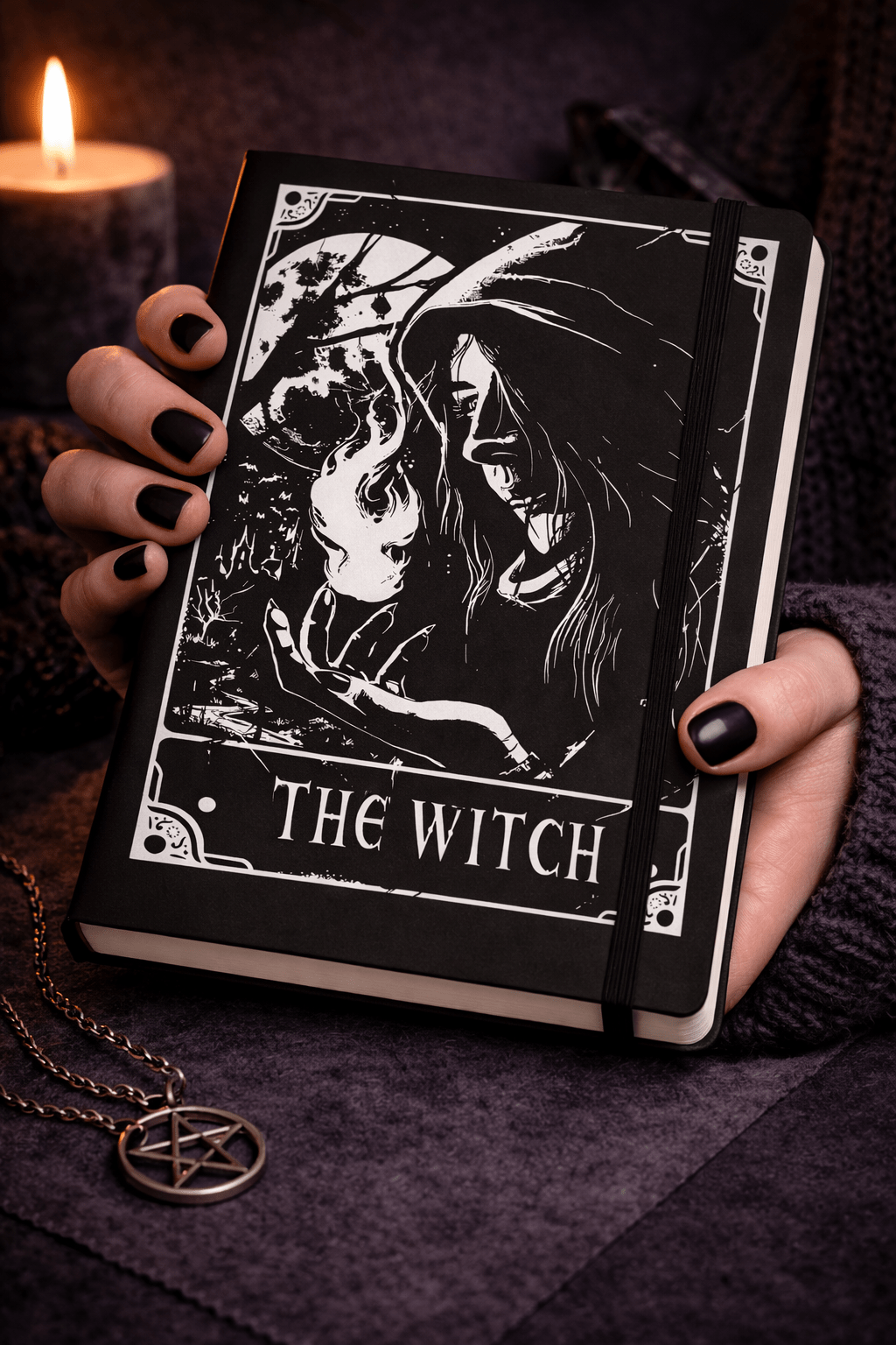 Deadly Tarot The Witch Notebook – Gothic A5 Hard Cover Journal - Rockinredfox