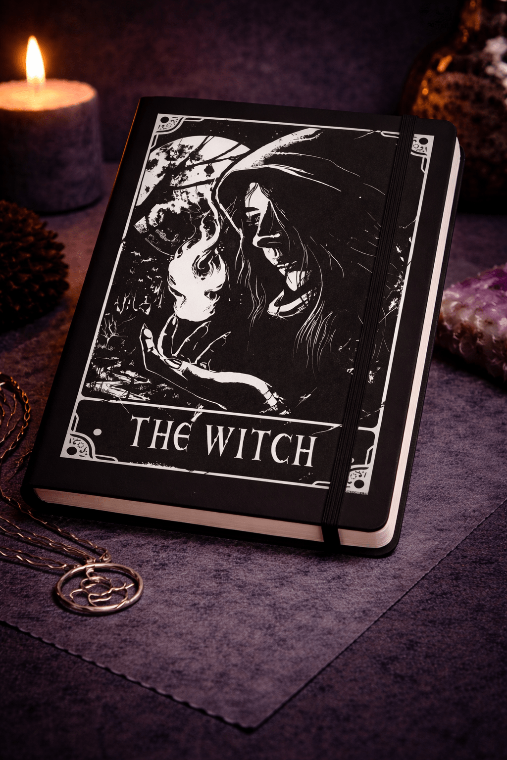 Deadly Tarot The Witch Notebook – Gothic A5 Hard Cover Journal - Rockinredfox