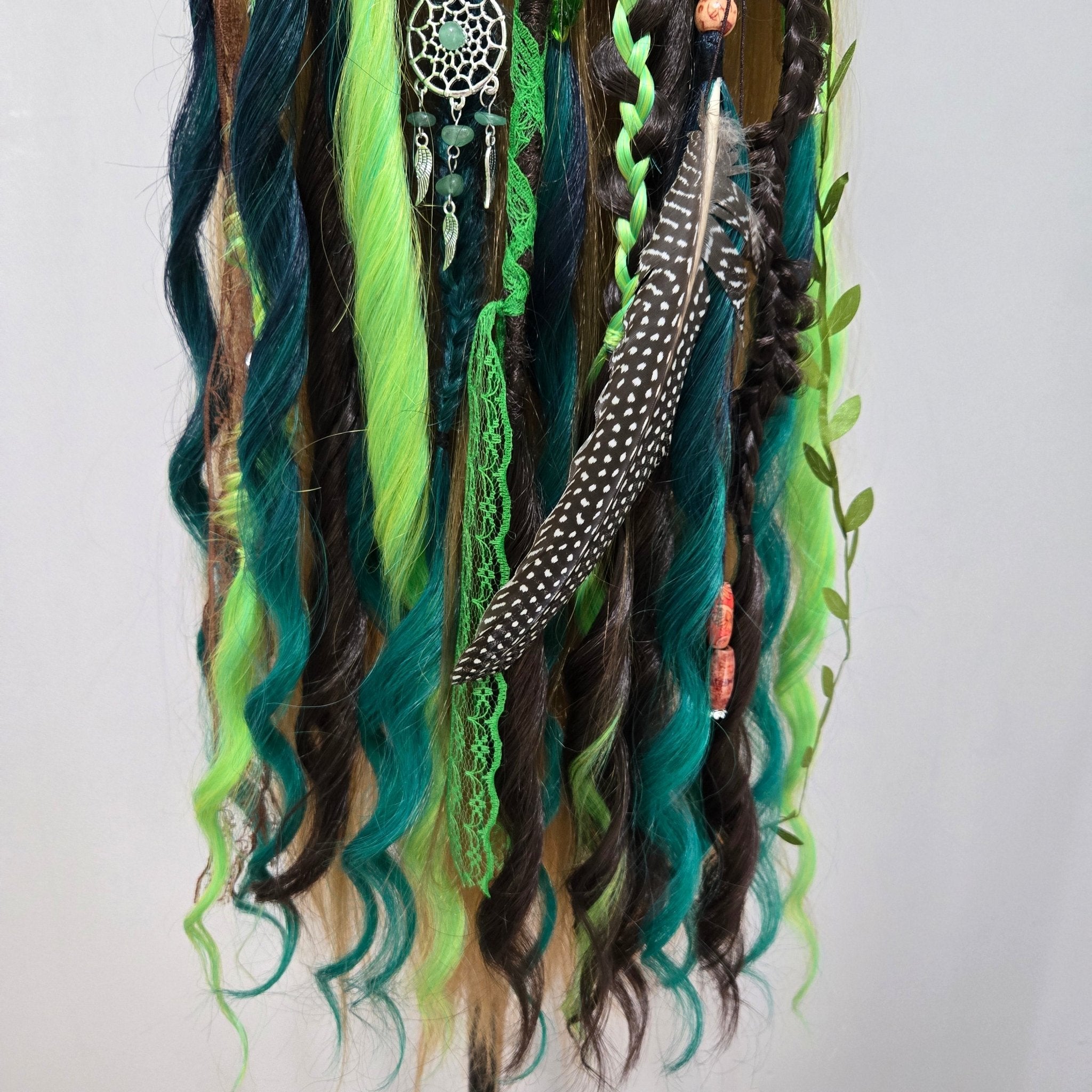 Forest Witch Clip In Dread Set 24 Inch Synthetic Hair Extensions - Rockinredfox