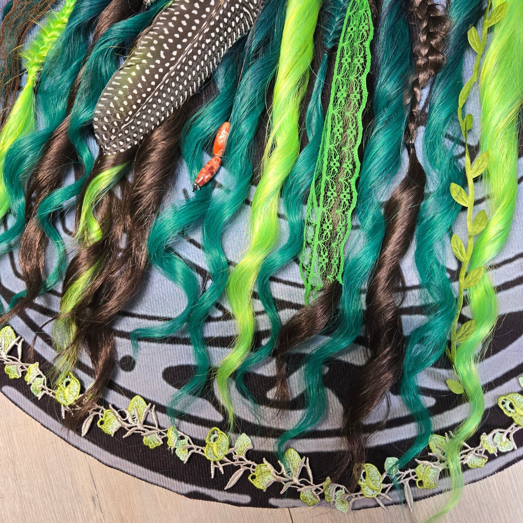 Forest Witch Clip In Dread Set 24 Inch Synthetic Hair Extensions - Rockinredfox