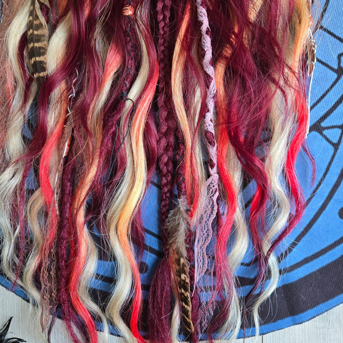 RavenDreadz handmade fantasy hair claw clip worn in hair