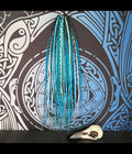 Handmade Kanekalon Synthetic Dreadlock Set – 30 SE Dreads & Braids | Ocean Blue Festival Hair Extensions 24" | RavenDreadz - Rockinredfox