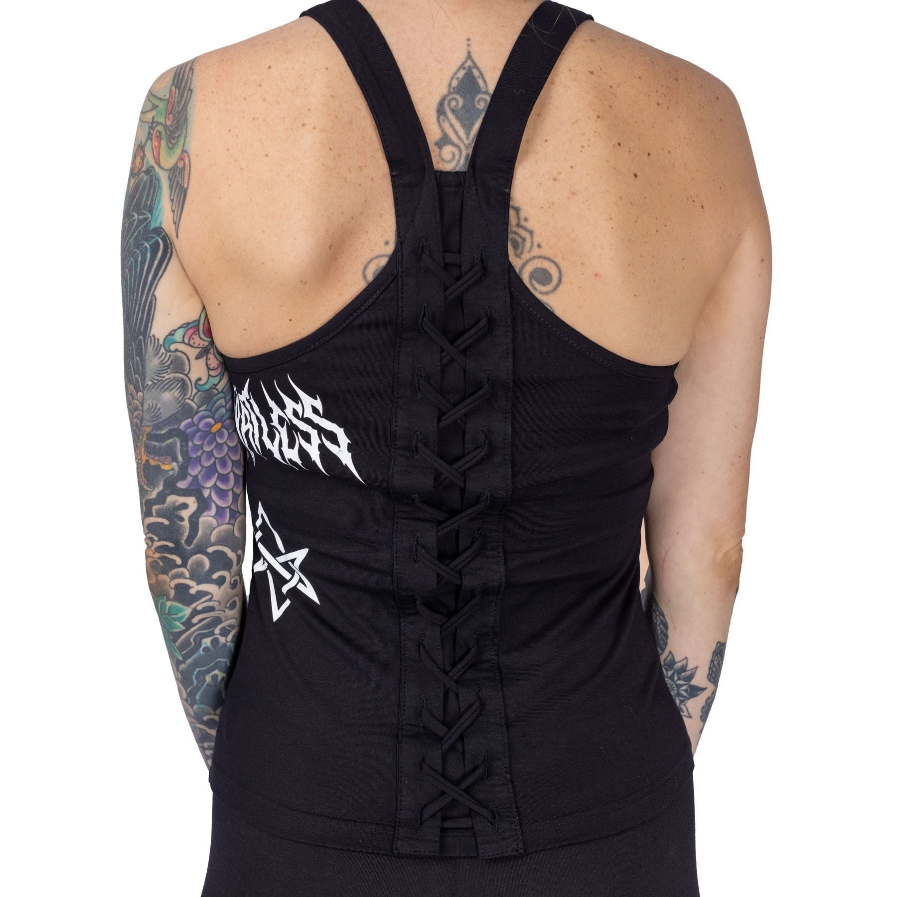 Heartless Craft Top – Black Gothic Racerback Vest | Alternative Symbol Tank Top - Rockinredfox
