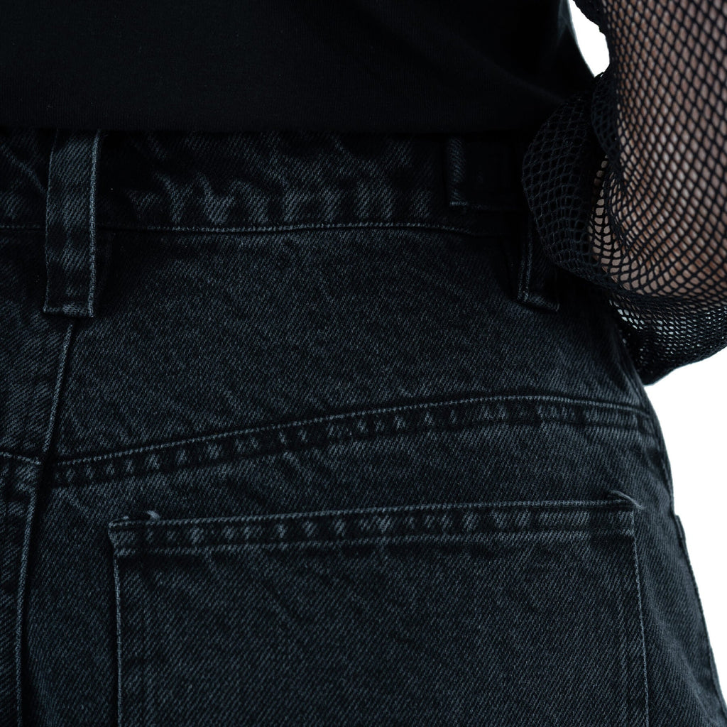 Heartless Evora Pants – Black Stonewash Gothic Cargo Pants | Alternative Streetwear - Rockinredfox
