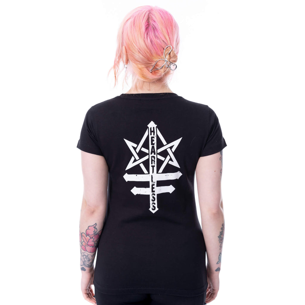 Heartless Game Over O’s T-Shirt – Black Gothic Cat Graphic Tee | Alternative Streetwear - Rockinredfox