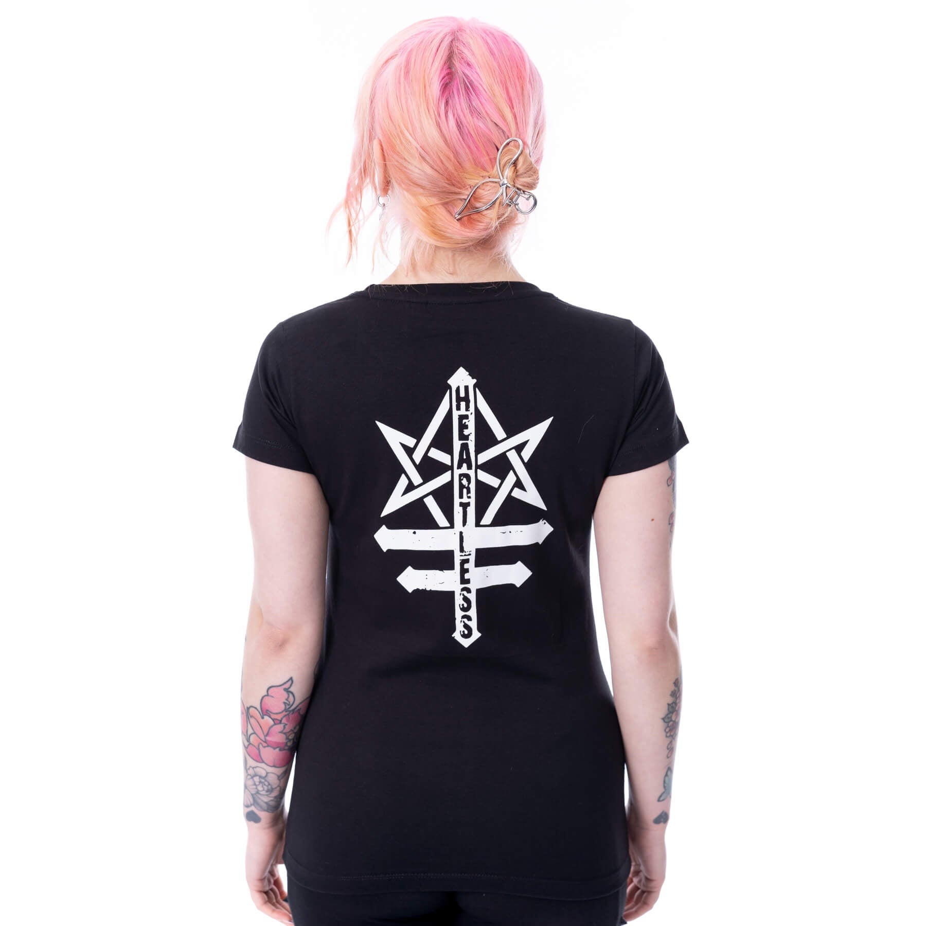 Heartless Game Over O’s T-Shirt – Black Gothic Cat Graphic Tee | Alternative Streetwear - Rockinredfox
