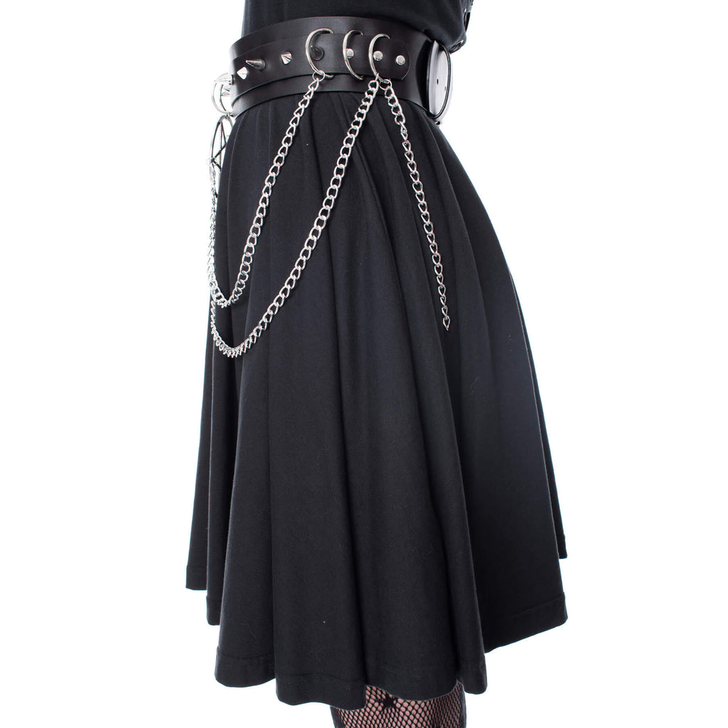 Heartless Hellbound Belt Black Pentagram Chain Belt | Gothic Punk Waist Belt - Rockinredfox