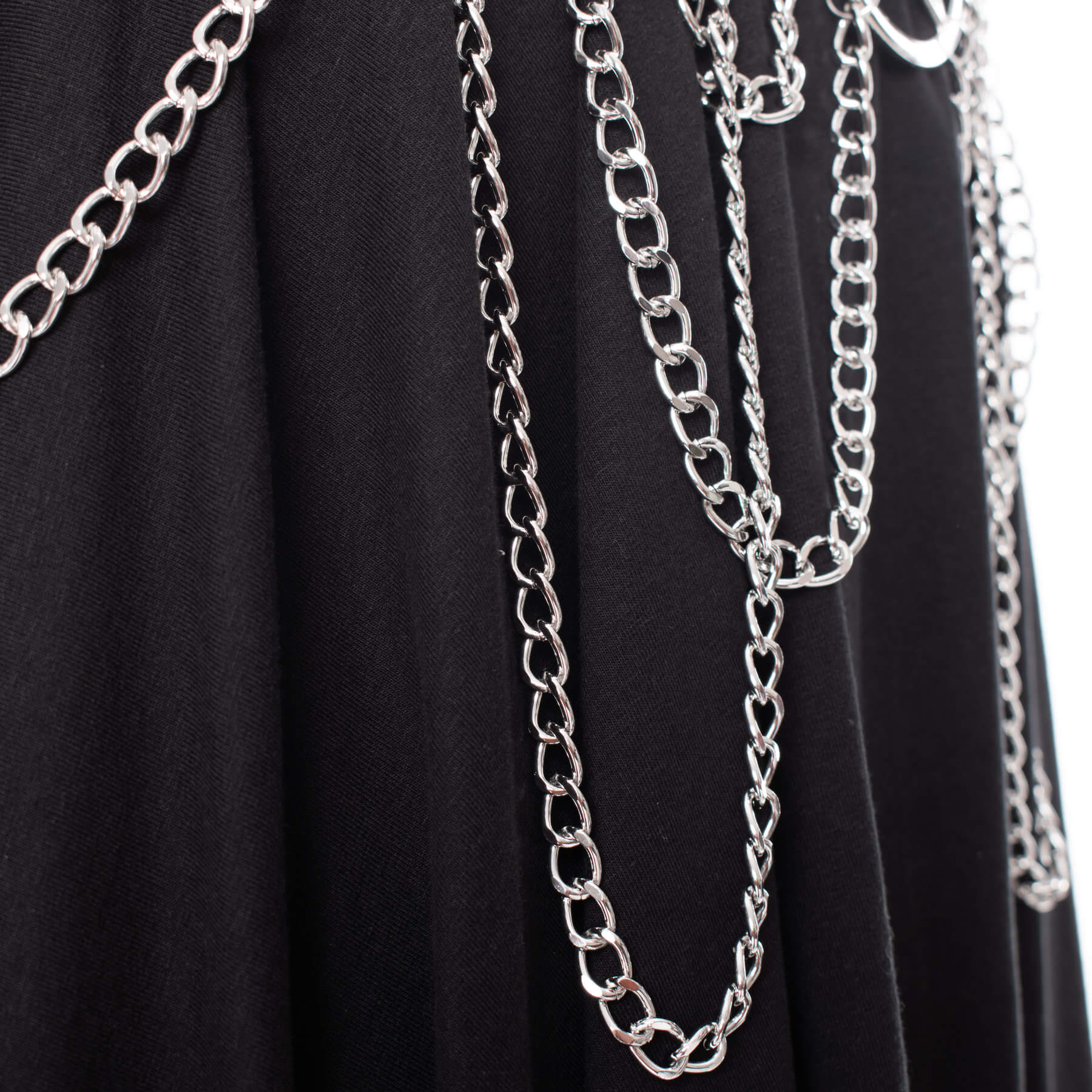 Heartless Hellbound Belt Black Pentagram Chain Belt | Gothic Punk Waist Belt - Rockinredfox