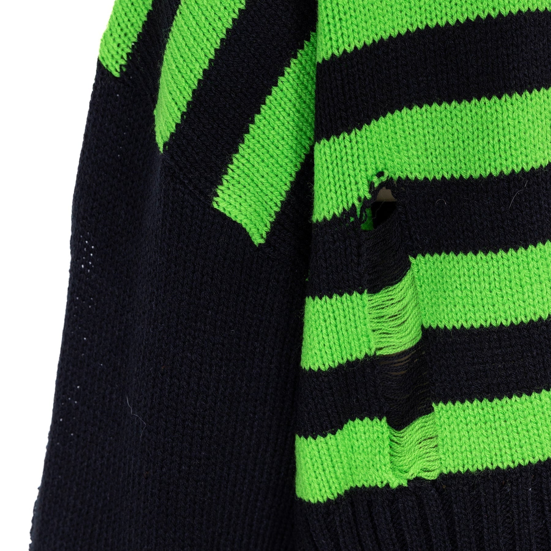 Heartless Layla Top – Multi Colour Striped Cropped Jumper | Alternative Grunge Knit - Rockinredfox