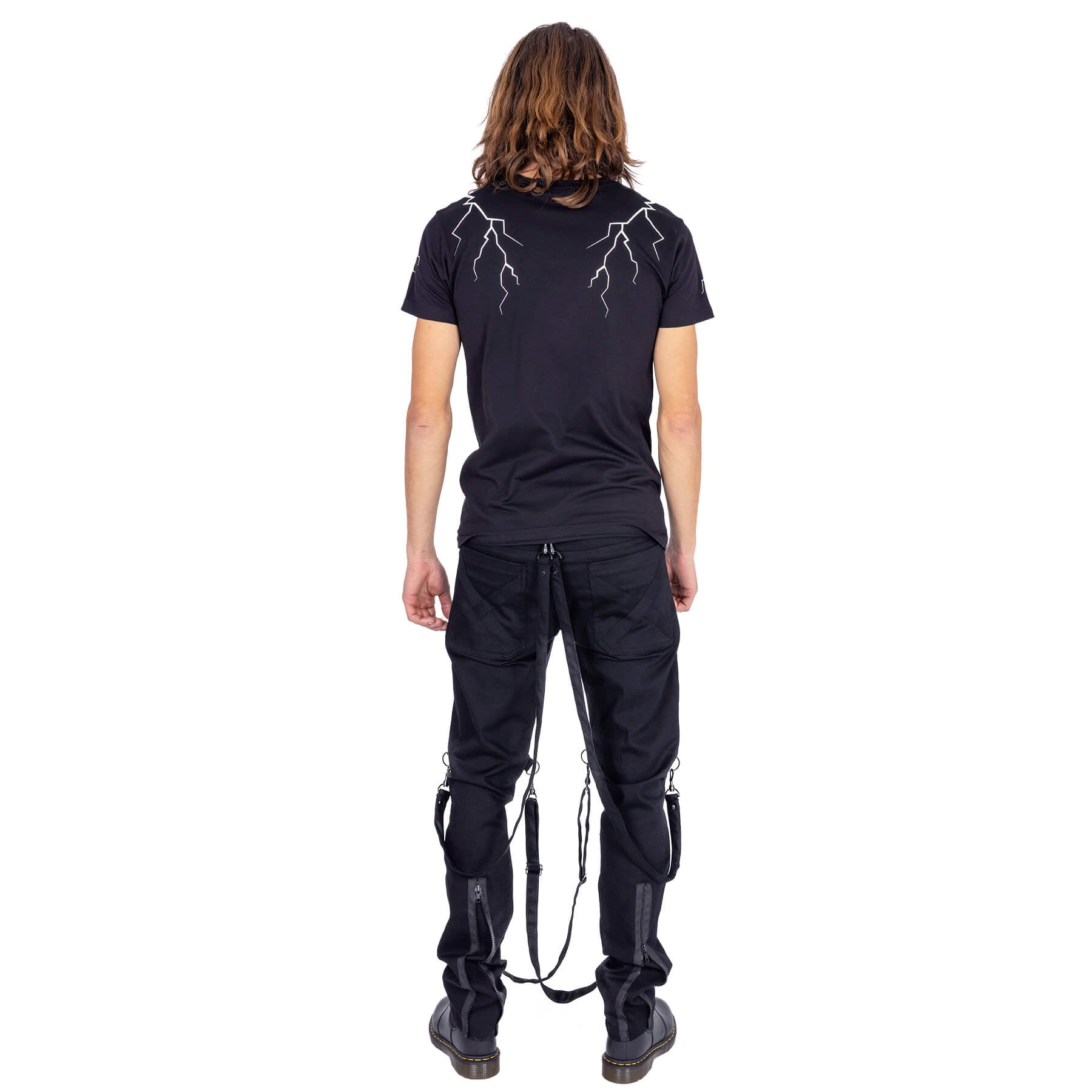 Heartless Lightning Top – Black Gothic Lightning T-Shirt | Alternative Streetwear Tee - Rockinredfox