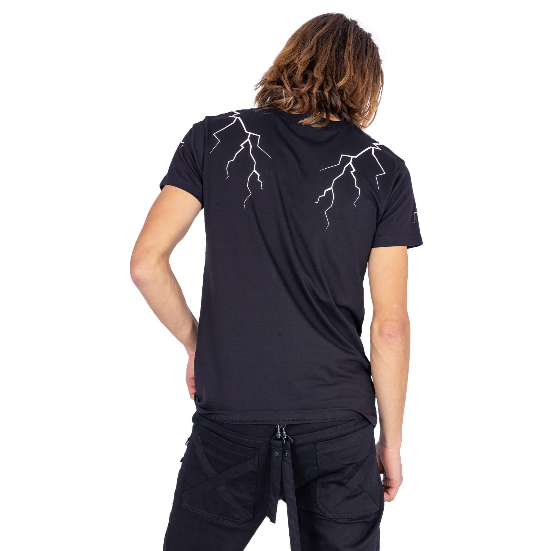 Heartless Lightning Top – Black Gothic Lightning T-Shirt | Alternative Streetwear Tee - Rockinredfox