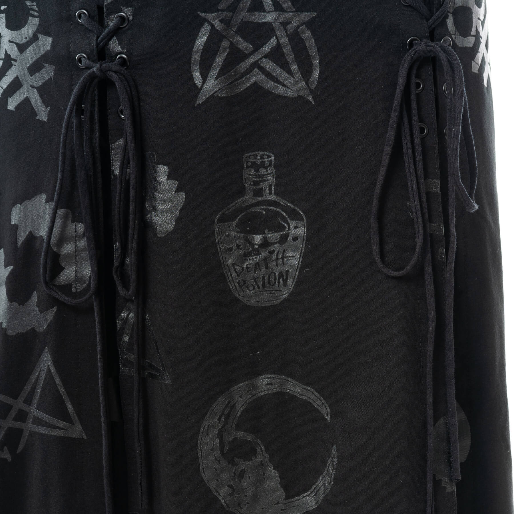 Heartless Occult Black Gothic Lace Up Dress - Rockinredfox