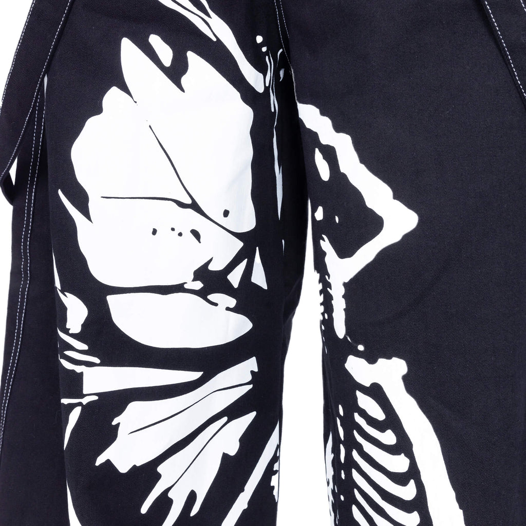 Heartless Pixie Dust Pants – Gothic Skeleton Wide Leg Pants | Alternative Punk Trousers - Rockinredfox