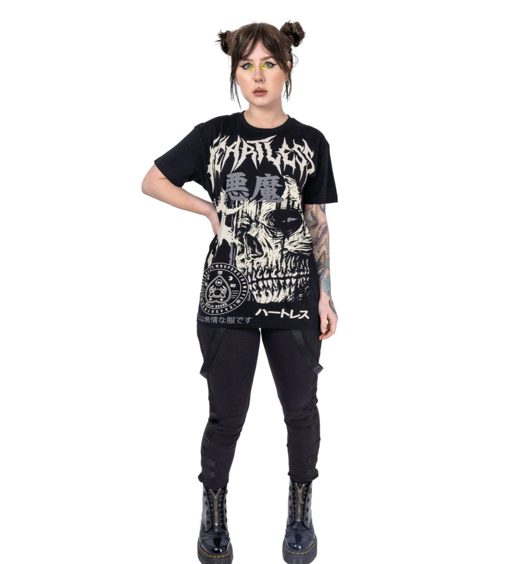 Heartless Reaper T Shirt Black Gothic Skull Graphic Unisex Alternative Tee - Rockinredfox