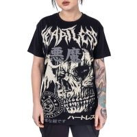 Heartless Reaper T Shirt Black Gothic Skull Graphic Unisex Alternative Tee - Rockinredfox