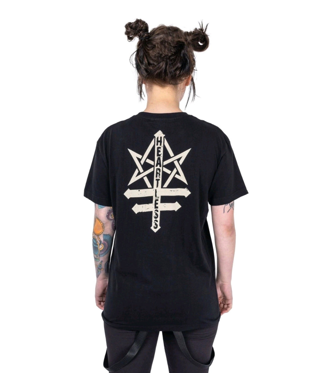Heartless Reaper T Shirt Black Gothic Skull Graphic Unisex Alternative Tee - Rockinredfox
