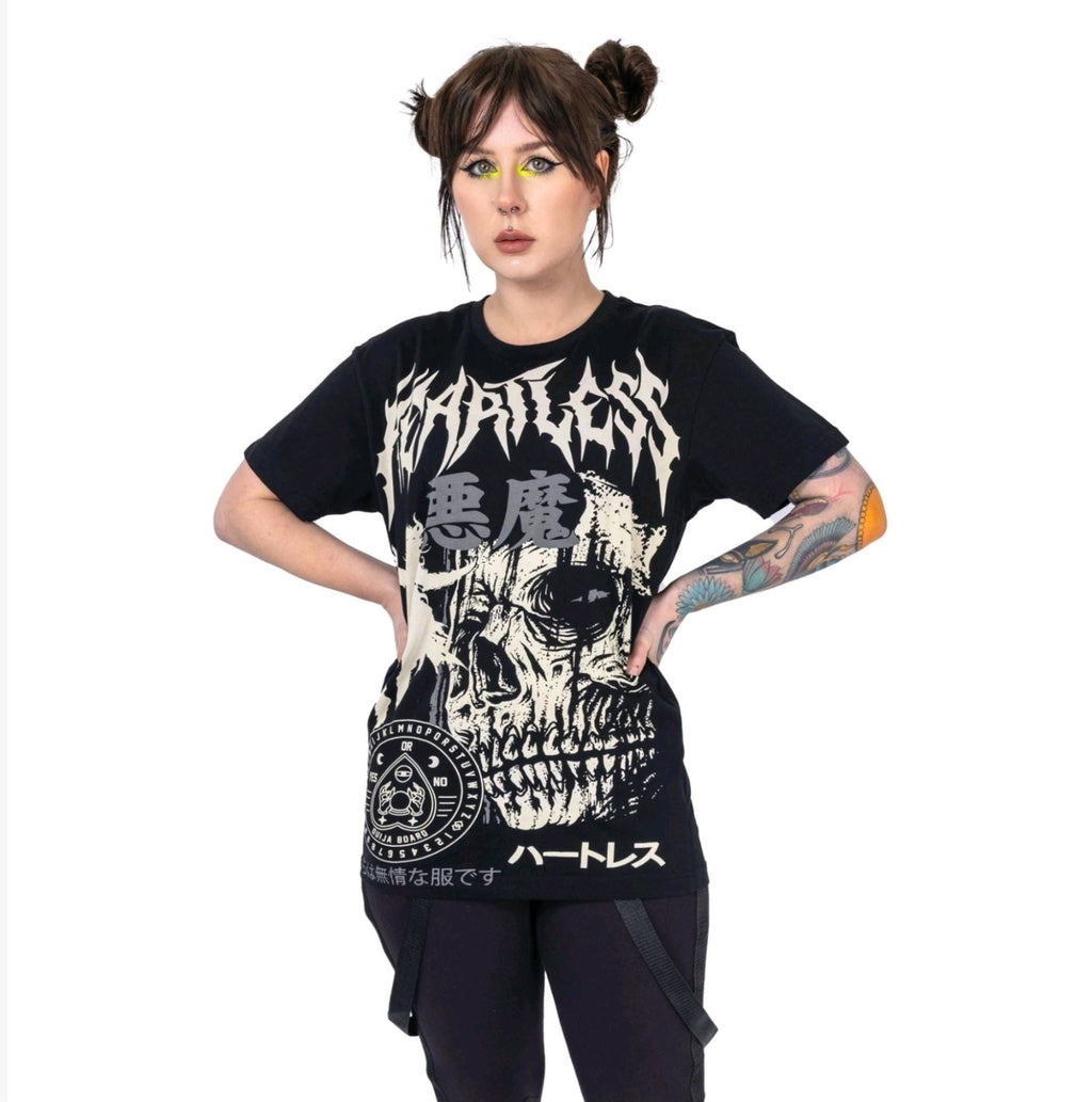 Heartless Reaper T Shirt Black Gothic Skull Graphic Unisex Alternative Tee - Rockinredfox