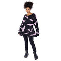 Heartless Rule The Night Jumper Black Pink Bat Knit Alternative Jumper - Rockinredfox